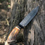 Handcrafted Viking Knife with Stone Texture - 1095 High Carbon Steel - Korvel