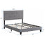 Estructura de Cama Plataforma Tapizada de Tamaño Completo con Cabecera Acolchada