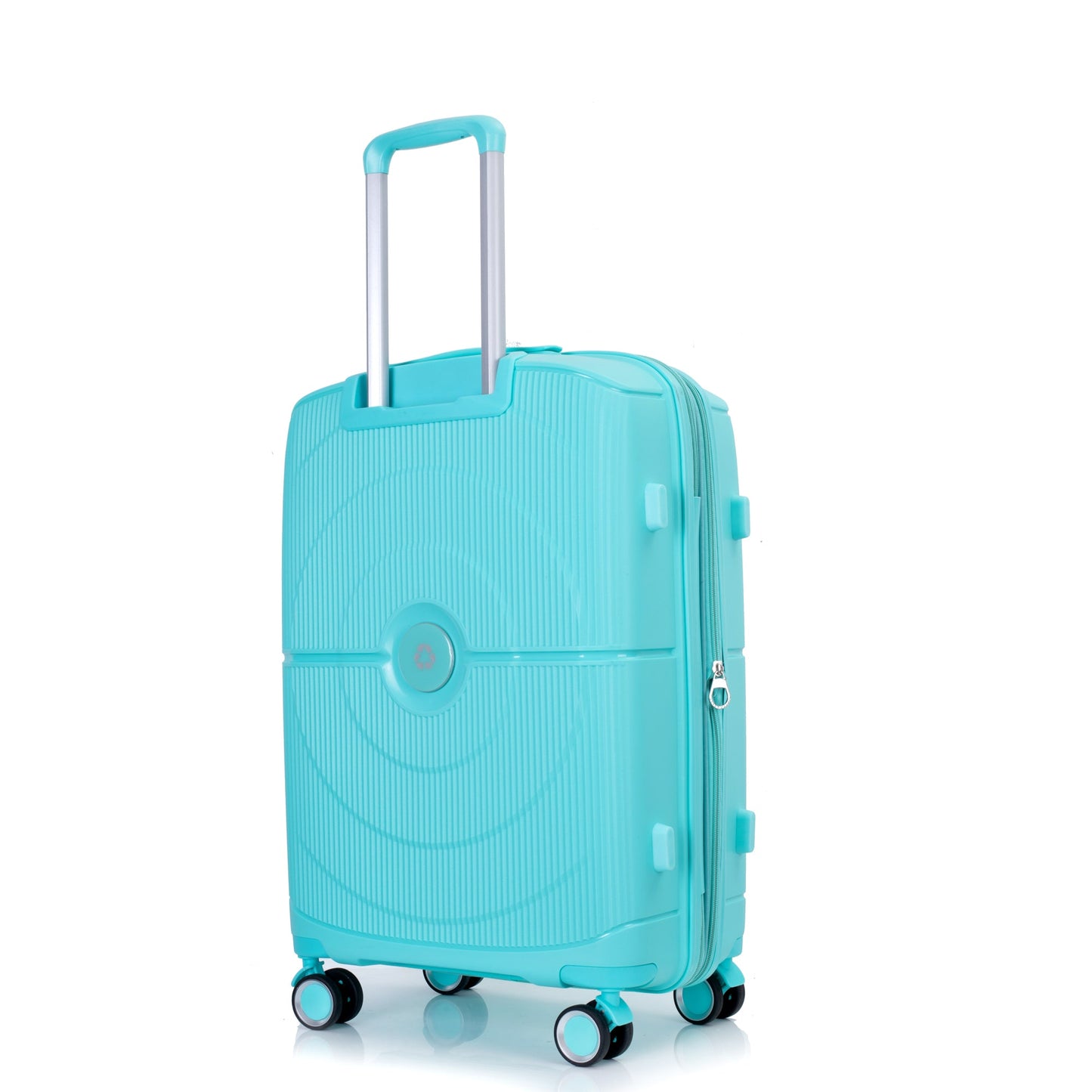 Expandable Hardshell Suitcase Double Spinner Wheels PP Luggage Sets Lightweight Durable 3-Piece Set (20/24/28) , Lake Blue - Korvel