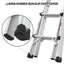 Aluminum Multi-Position Ladder with Wheels - 22 FT, 300 lbs Capacity