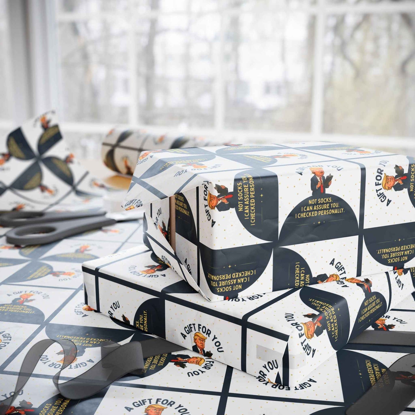 Not Socks Wrapping Paper - Political Parody Gift Wrap