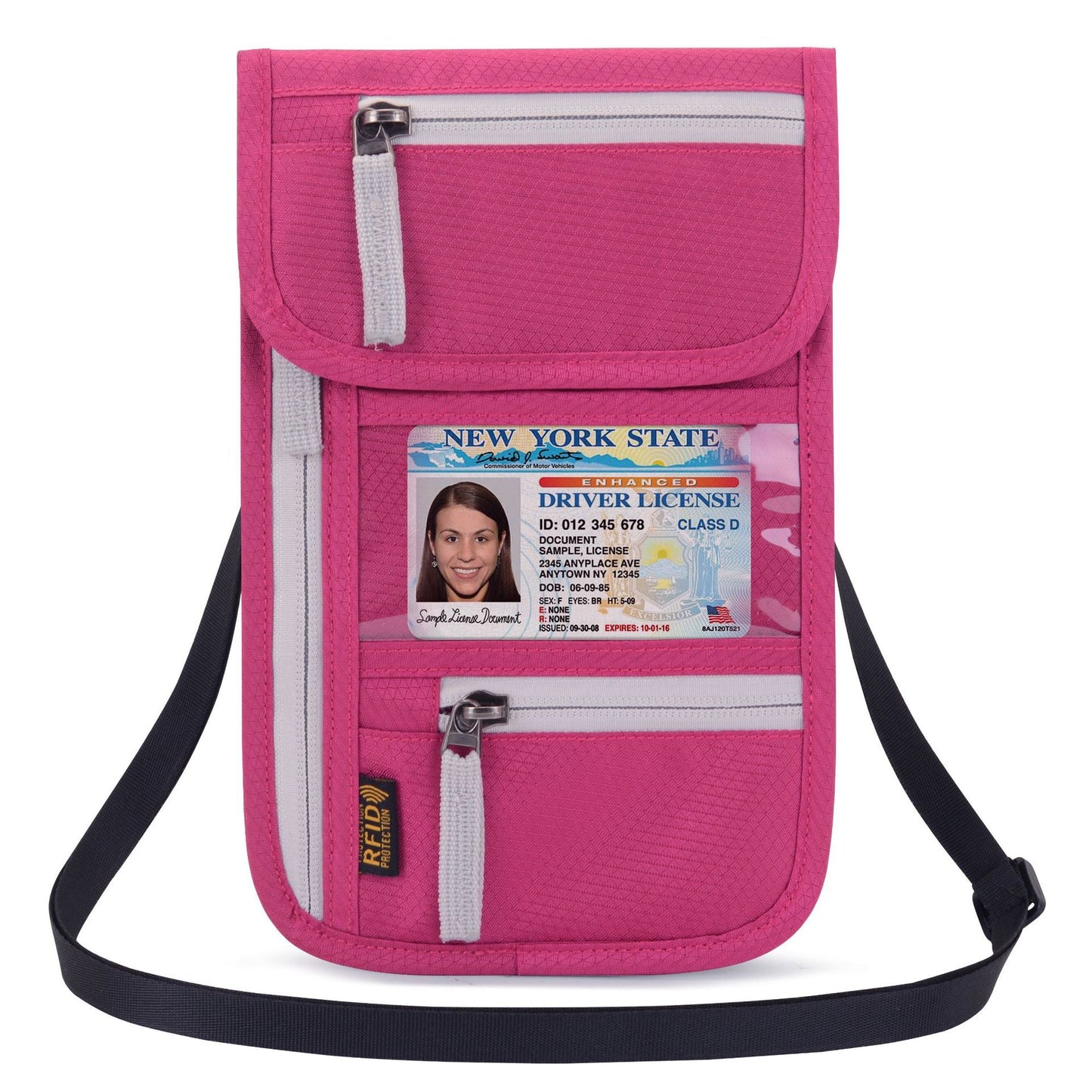Soporte de Pasaporte Impermeable Multifuncional para Cuello