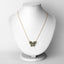 1.56 Carat Genuine Emerald and White Zircon Necklace