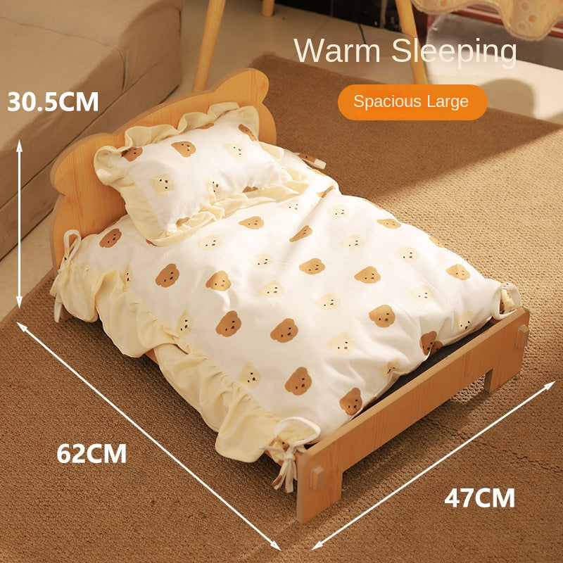 Cama de Madera Premium para Gatos - Nido Acogedor para Tu Amigo Felino