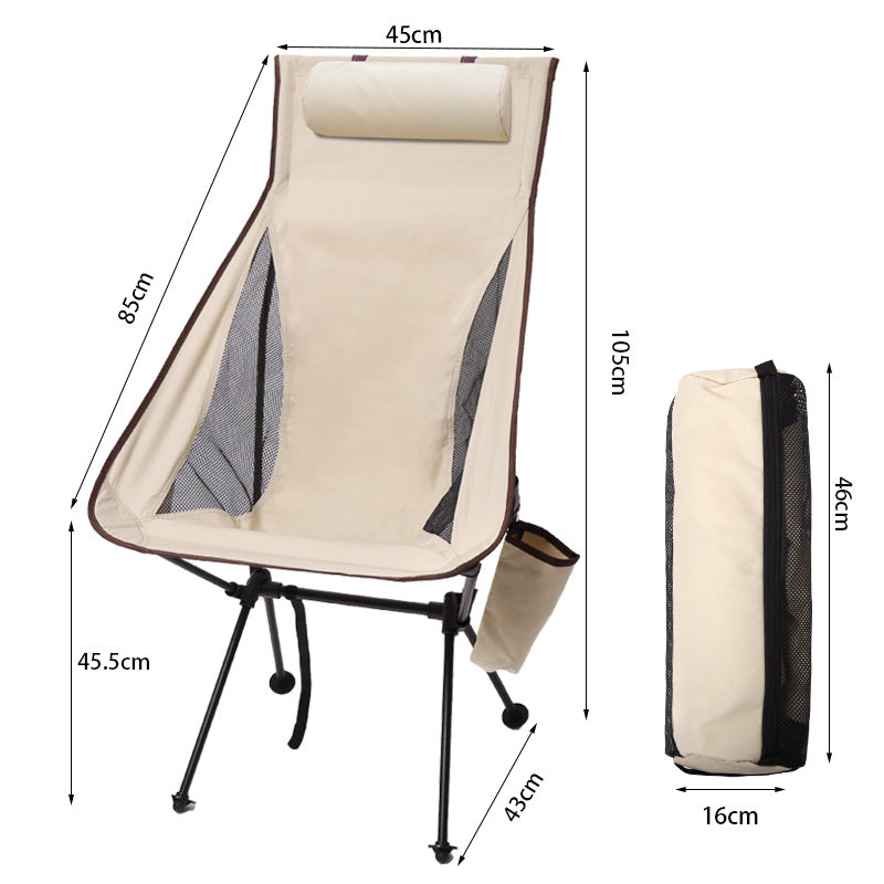 Lightweight Folding Camping Chair with Headrest