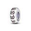 Copper plated S925 silver FOREVER colorful heart clip beads string DIY bracelet necklace - Korvel