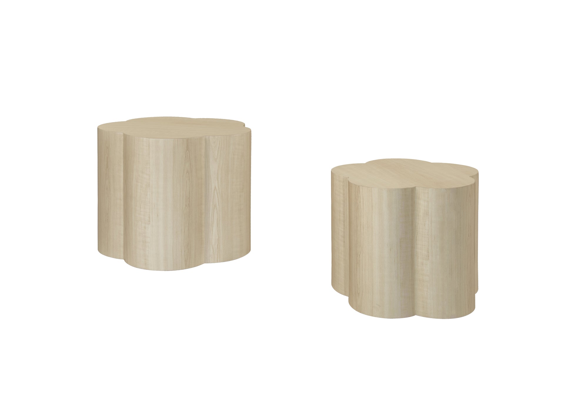 Coffee Table Set of 2, Cloud Coffee Table ,Nesting Coffee Table,End table, Sidetable for Living room ,Bedroom,Office ,Balcony - Korvel