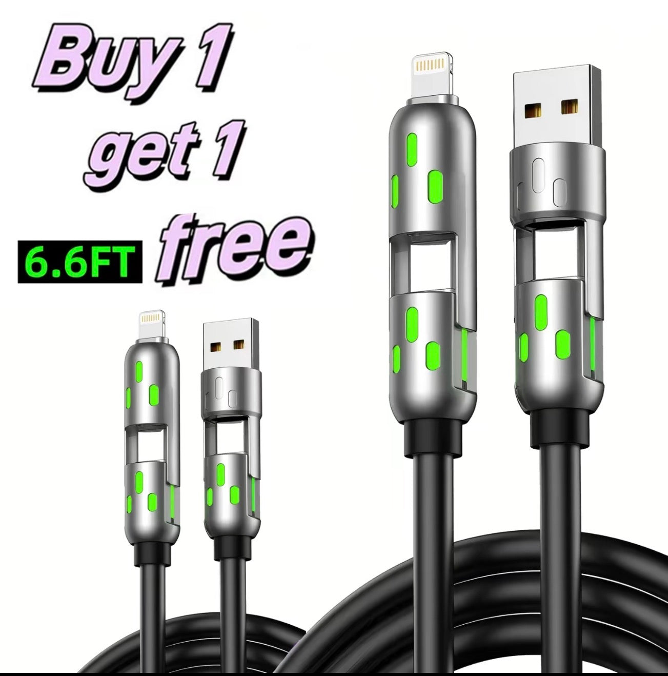 UniCharge 4-in-1 USB Cable - 6.6FT
