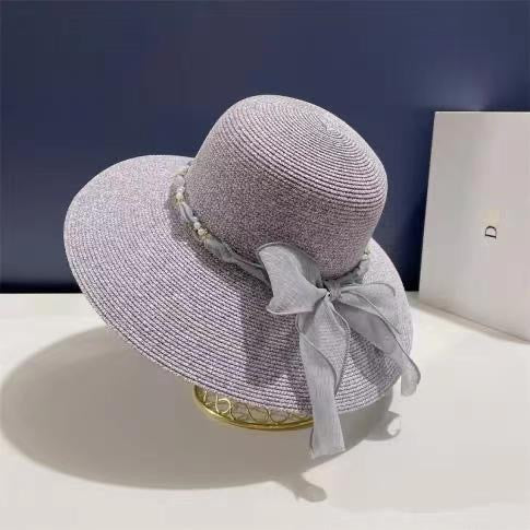 French Style Lace Strap Big Brim Beach Hat