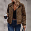 Women's Short Cotton Trucker Jacket with Long Sleeves