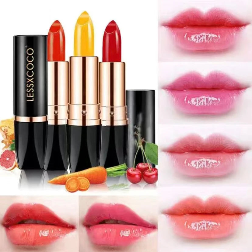 3pcs Color-Changing Lipstick Set - Moisturizing & Waterproof