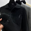 Abrigo de Punto de Color Sólido con Solapa y Bolsillo Casual