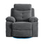 270 degree rotating electric lounge chair with Bluetooth speaker, LED light, telescopic foot pedal adjustable backrest DG - Korvel