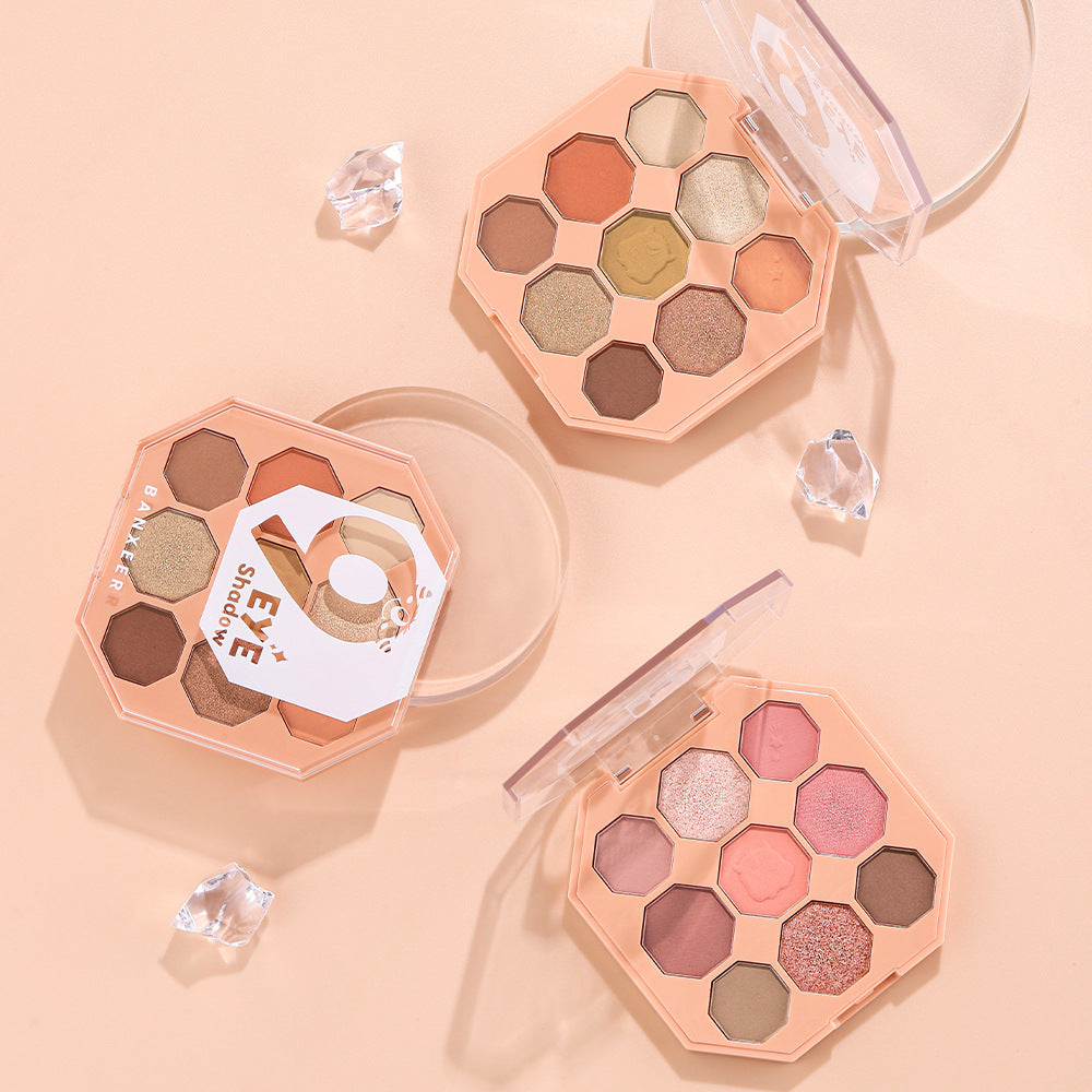 BANXEER Nine Color Eye Shadow Disk - Shimmering Shades