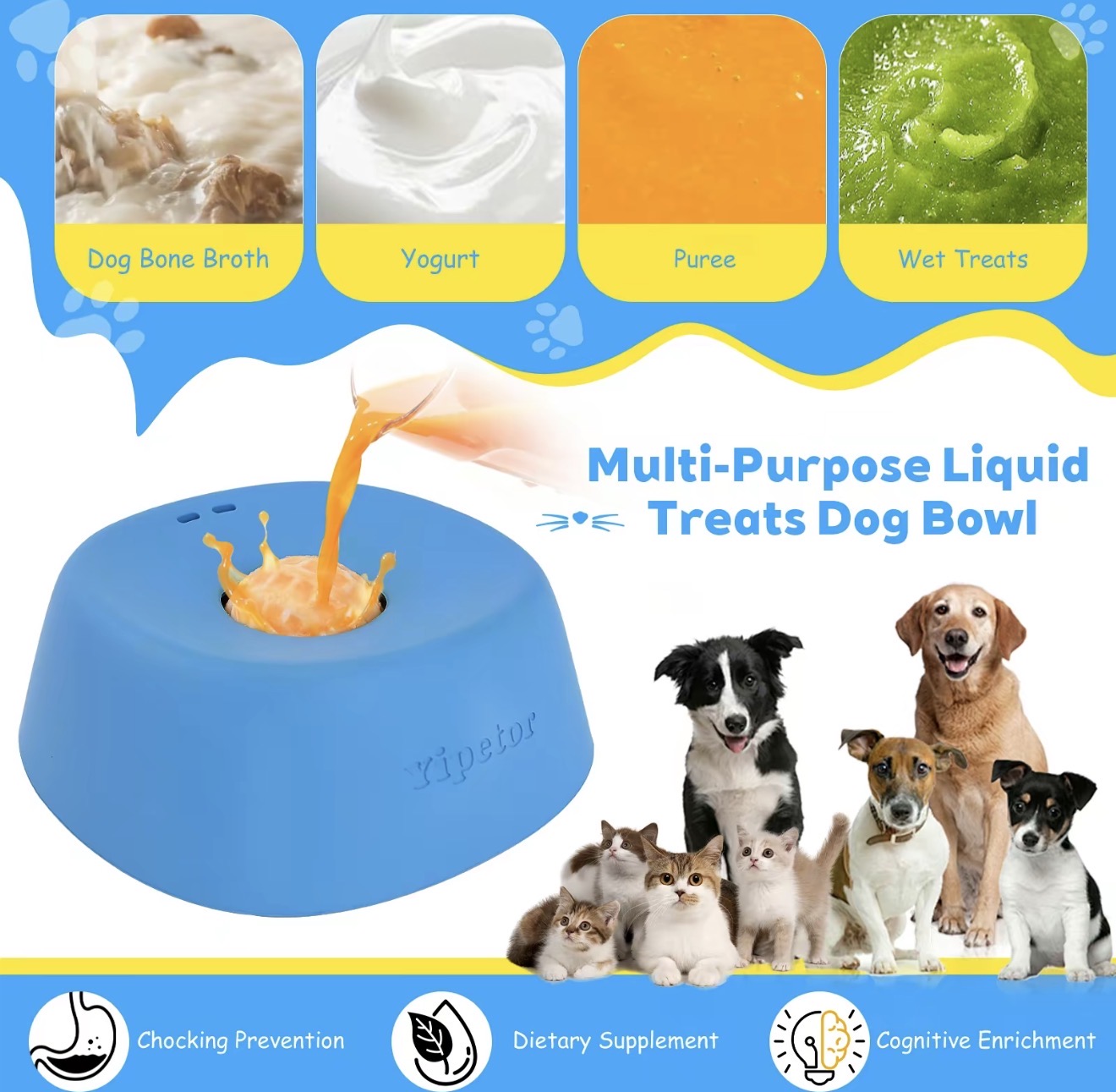 SpillGuard Lick Bowl for Mess-Free Liquid Treats