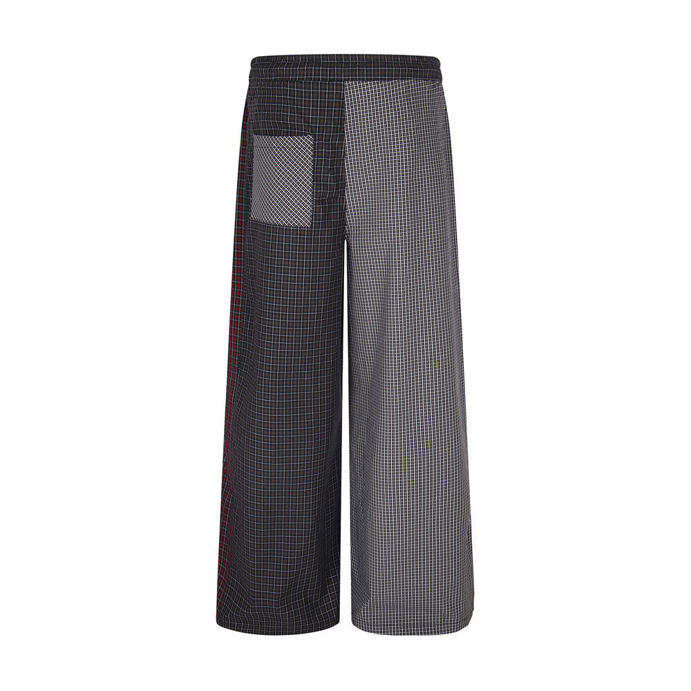 Trendy Men's Casual Plaid Trousers with Unique Design