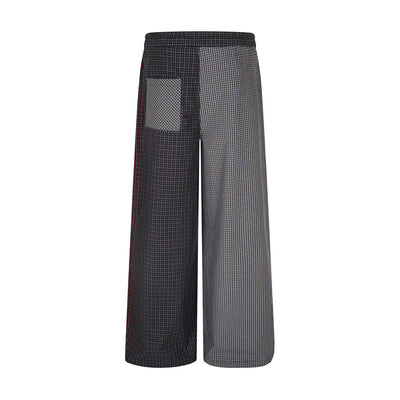 Trendy Men's Casual Plaid Trousers with Unique Design