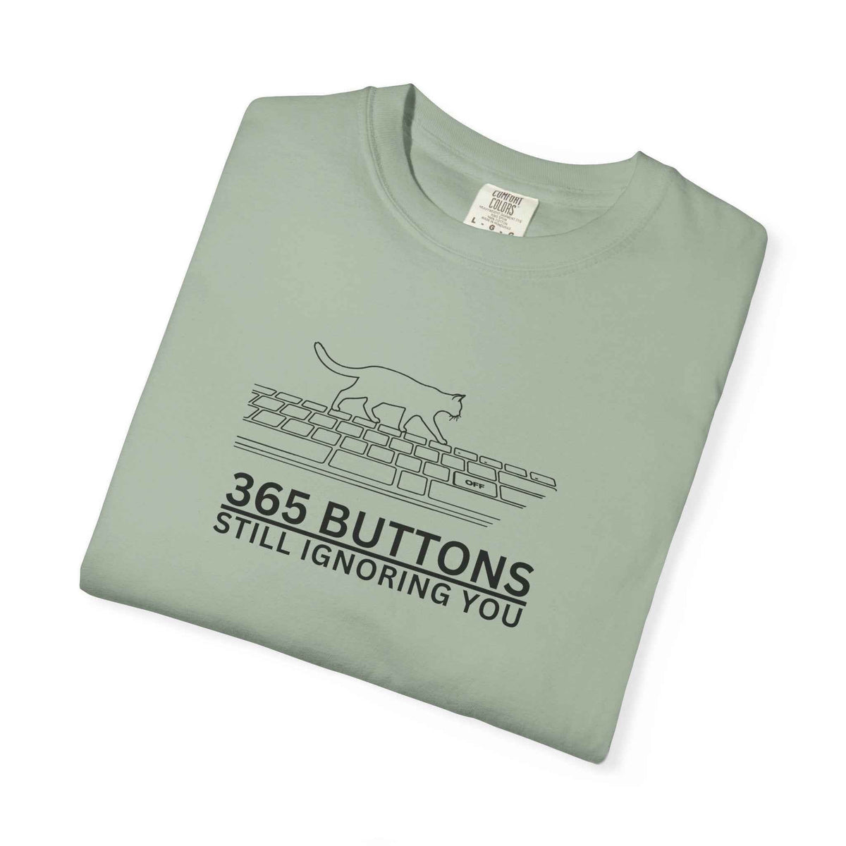 365 Botones Siguiendo Ignorándote – Camiseta de Teclado de Gato