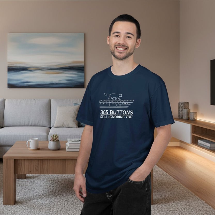 365 Botones Siguiendo Ignorándote – Camiseta de Teclado de Gato