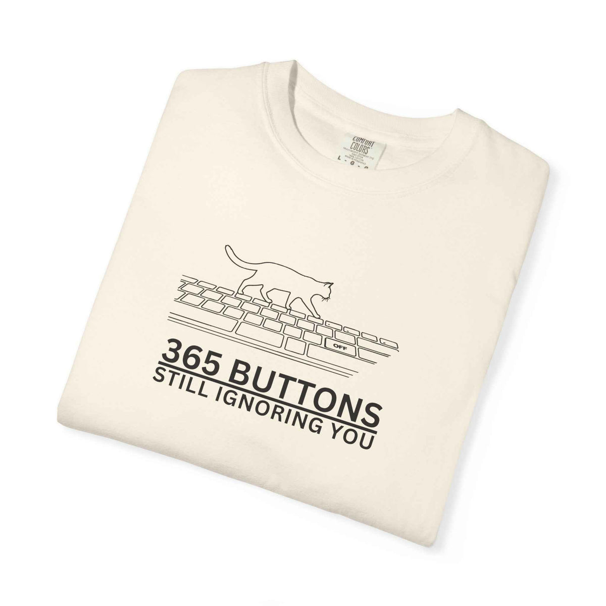 365 Botones Siguiendo Ignorándote – Camiseta de Teclado de Gato