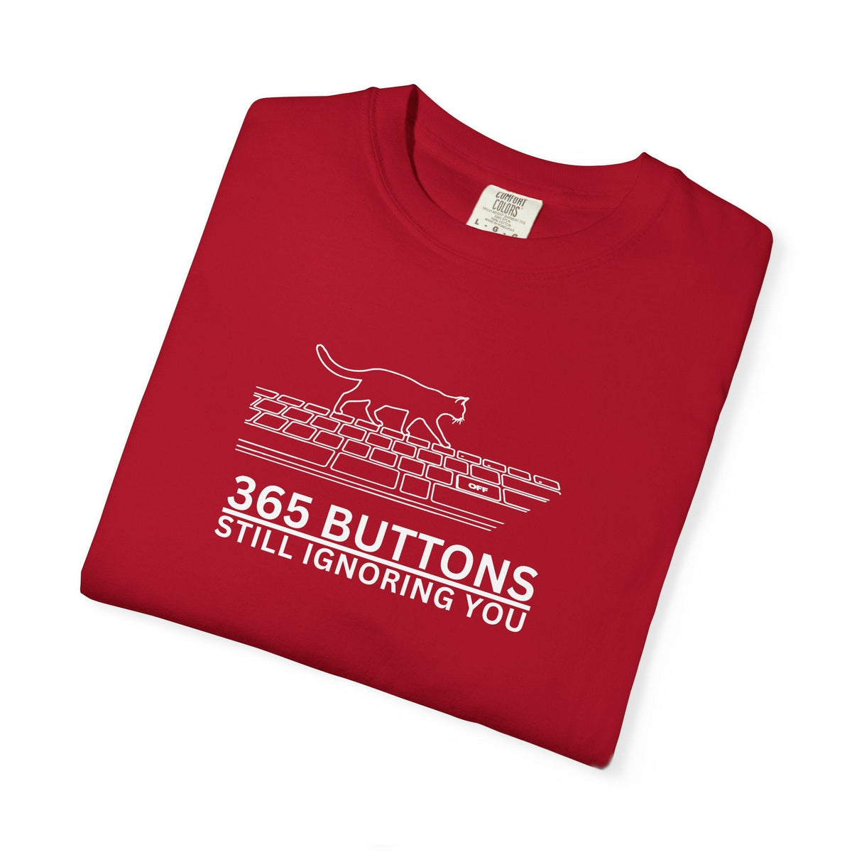 365 Botones Siguiendo Ignorándote – Camiseta de Teclado de Gato