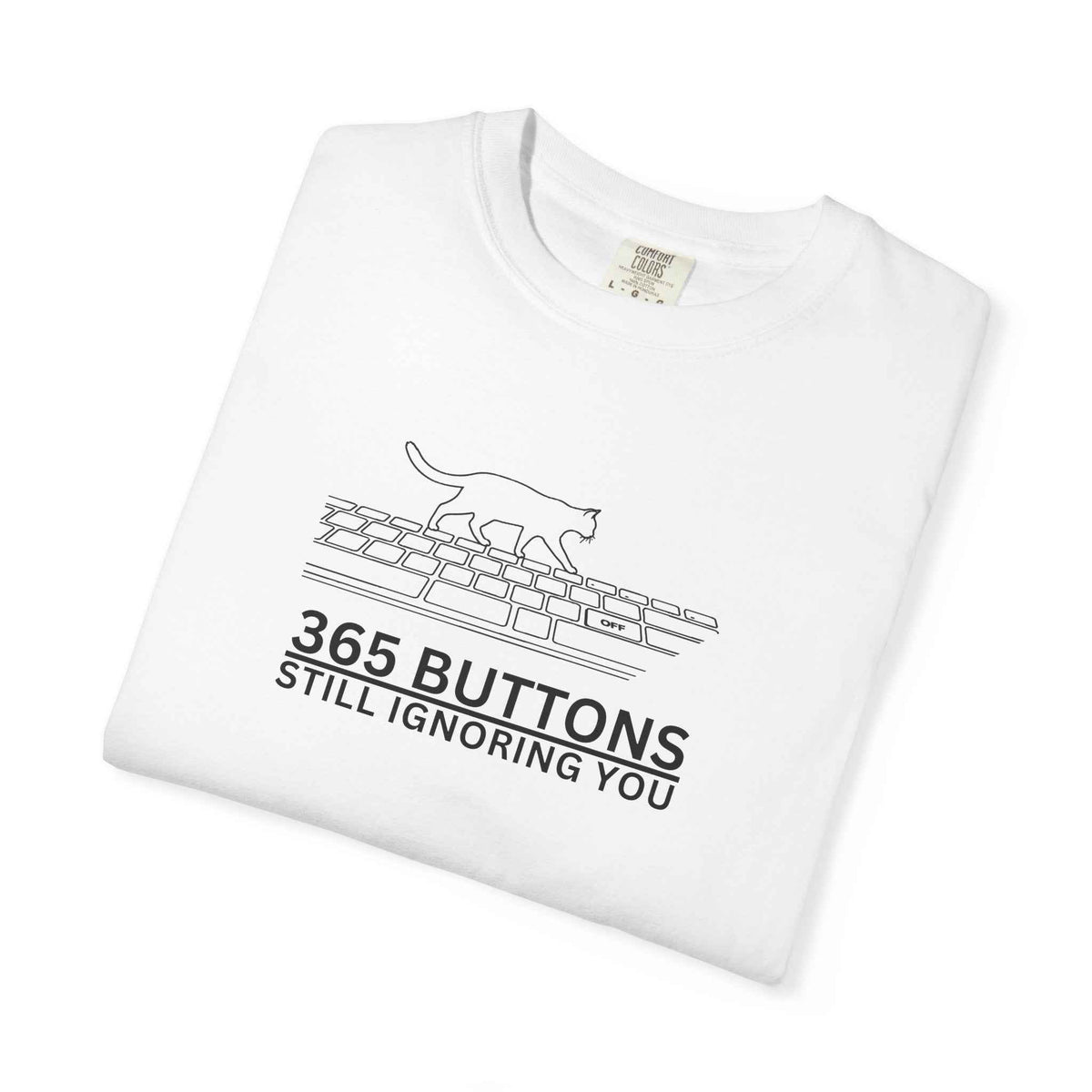 365 Botones Siguiendo Ignorándote – Camiseta de Teclado de Gato