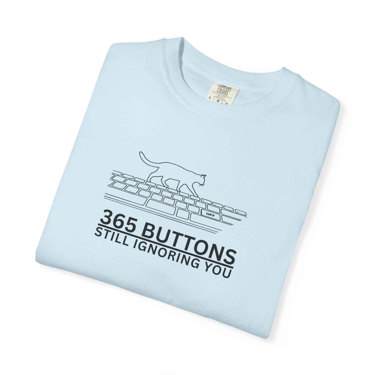 365 Botones Siguiendo Ignorándote – Camiseta de Teclado de Gato