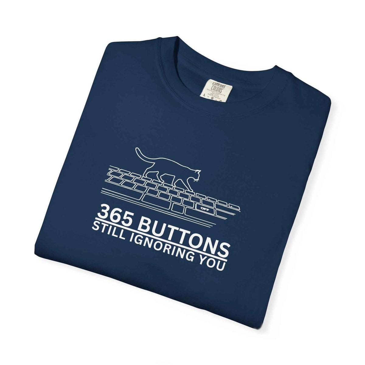 365 Botones Siguiendo Ignorándote – Camiseta de Teclado de Gato