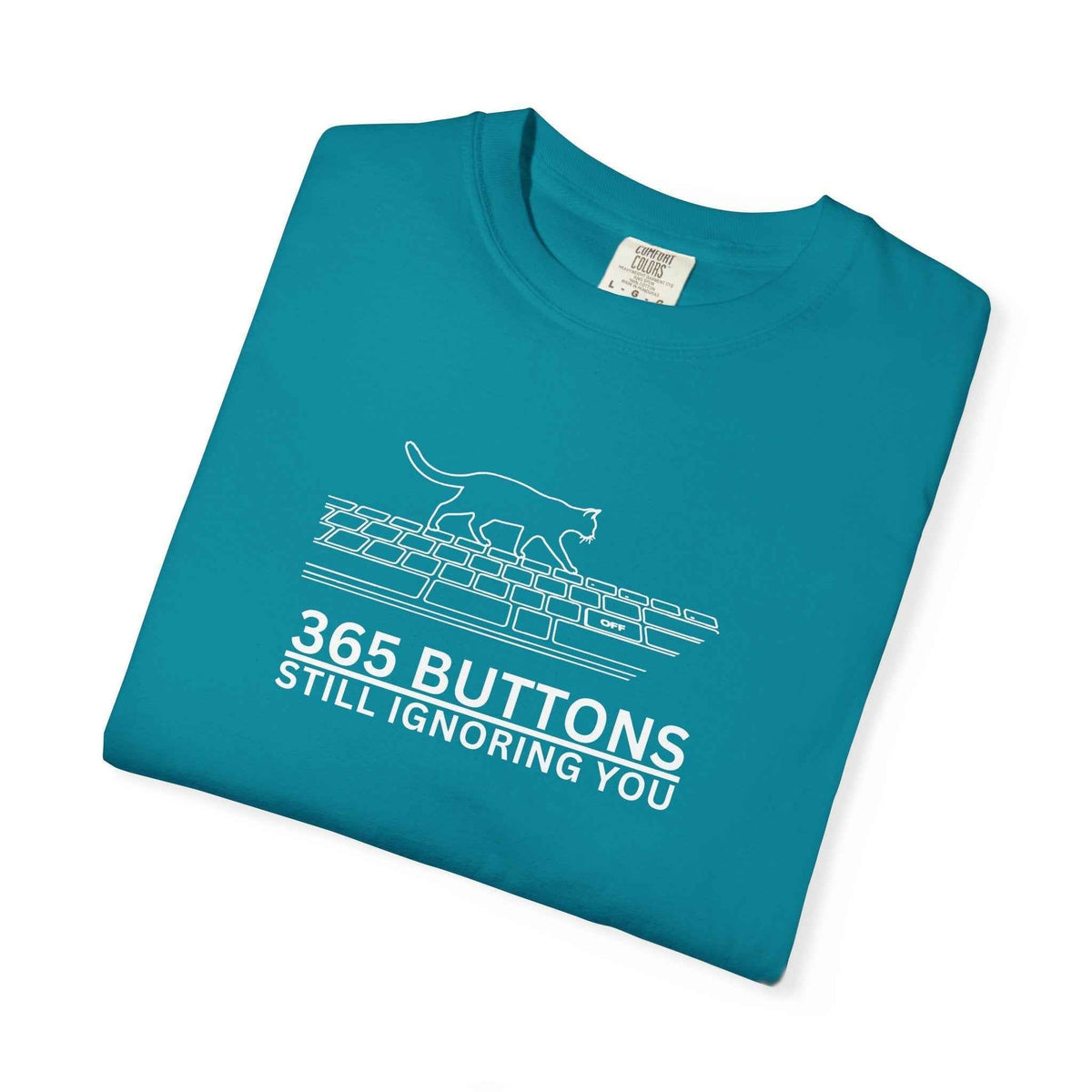 365 Botones Siguiendo Ignorándote – Camiseta de Teclado de Gato