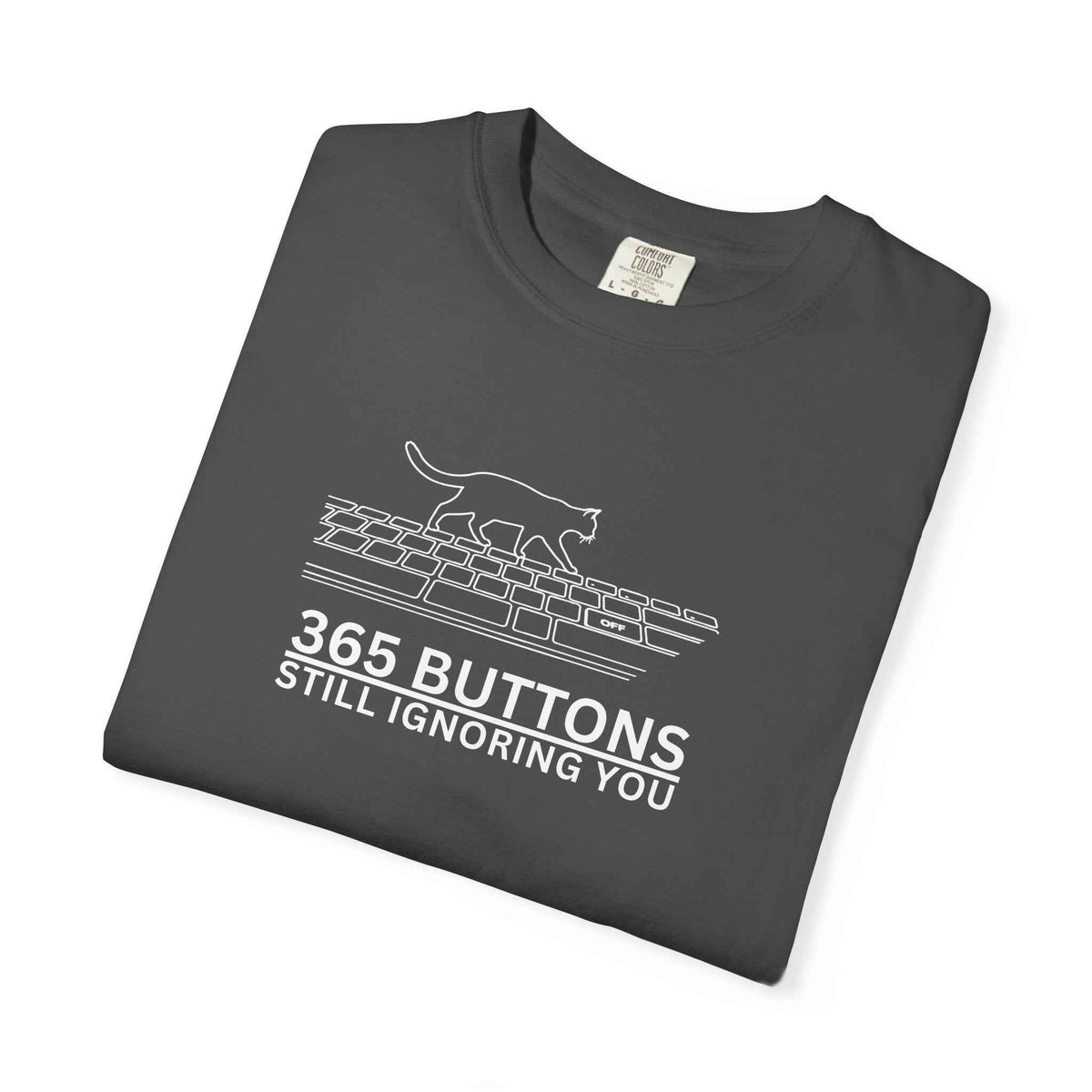 365 Botones Siguiendo Ignorándote – Camiseta de Teclado de Gato