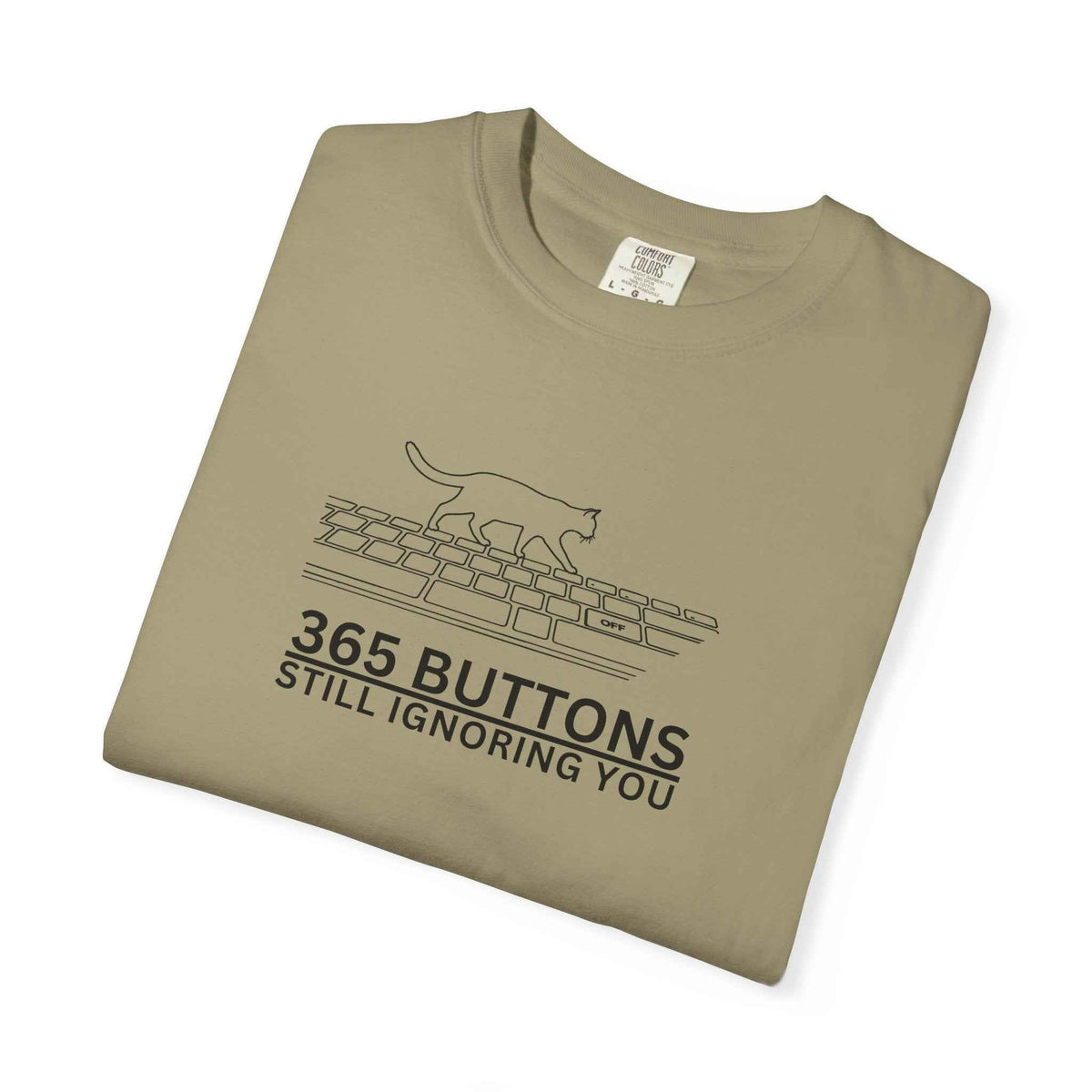 365 Botones Siguiendo Ignorándote – Camiseta de Teclado de Gato