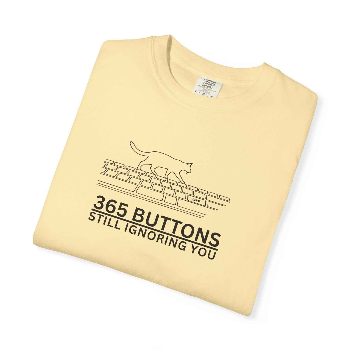 365 Botones Siguiendo Ignorándote – Camiseta de Teclado de Gato