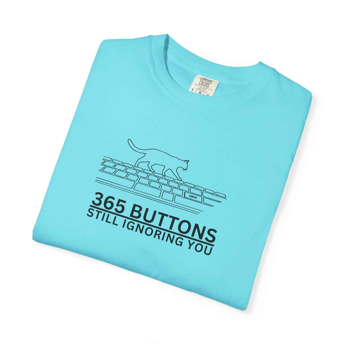 365 Botones Siguiendo Ignorándote – Camiseta de Teclado de Gato