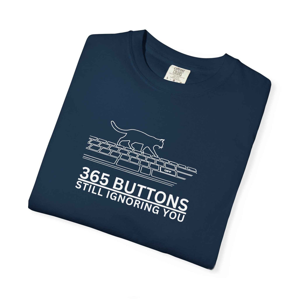 365 Botones Siguiendo Ignorándote – Camiseta de Teclado de Gato