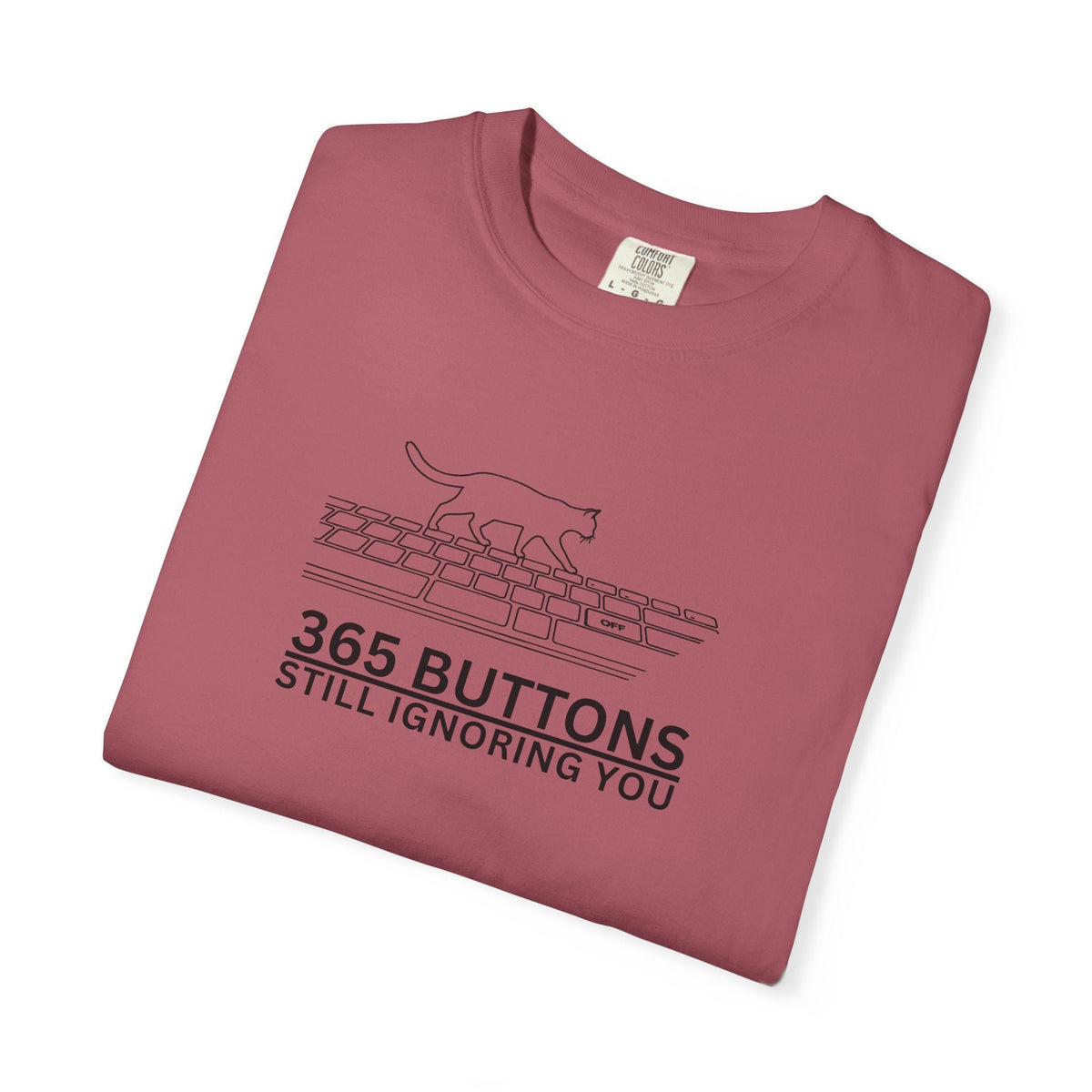 365 Botones Siguiendo Ignorándote – Camiseta de Teclado de Gato