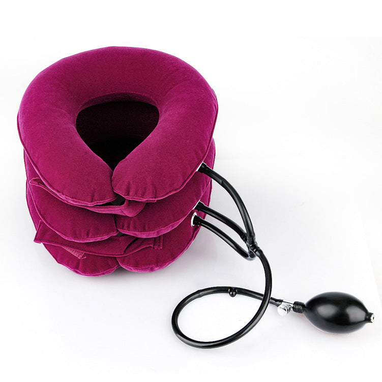 HailiCare Swan Neck Correction Artifact Cervical Traction Inflatable Portable Full Velvet Neck Guard - Korvel