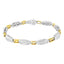 Pulsera de eslabones de diamantes de corte princesa de oro de 14 quilates - 2.0 Cttw