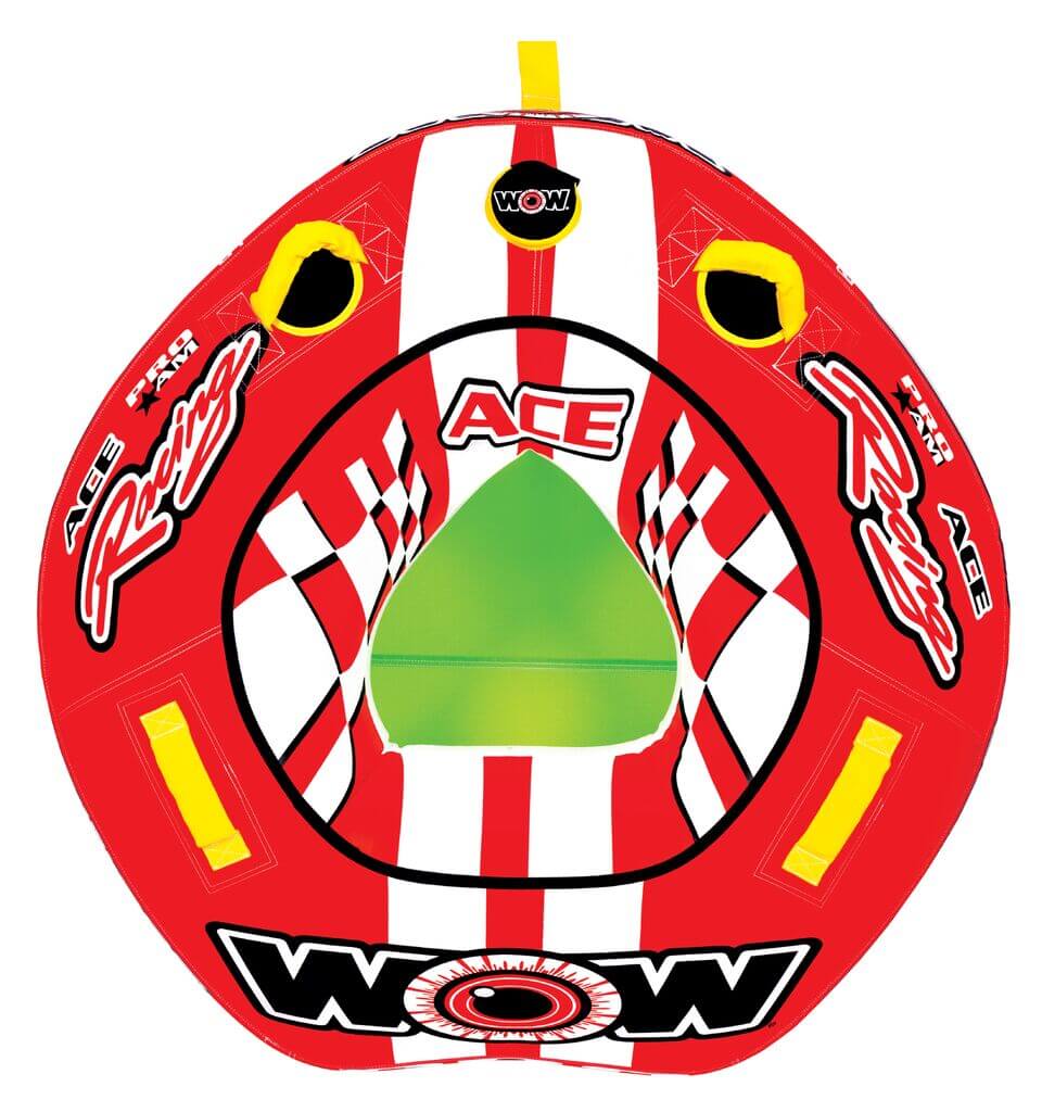 WOW Sports Ace Racing Towable Water Tube with Pump & Rope