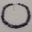 Collier en perles d'améthyste brute authentique en argent sterling