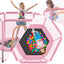 55'' Toddlers Trampoline with Safety Enclosure Net and Balls, Indoor Outdoor Mini Trampoline for Kids - Korvel