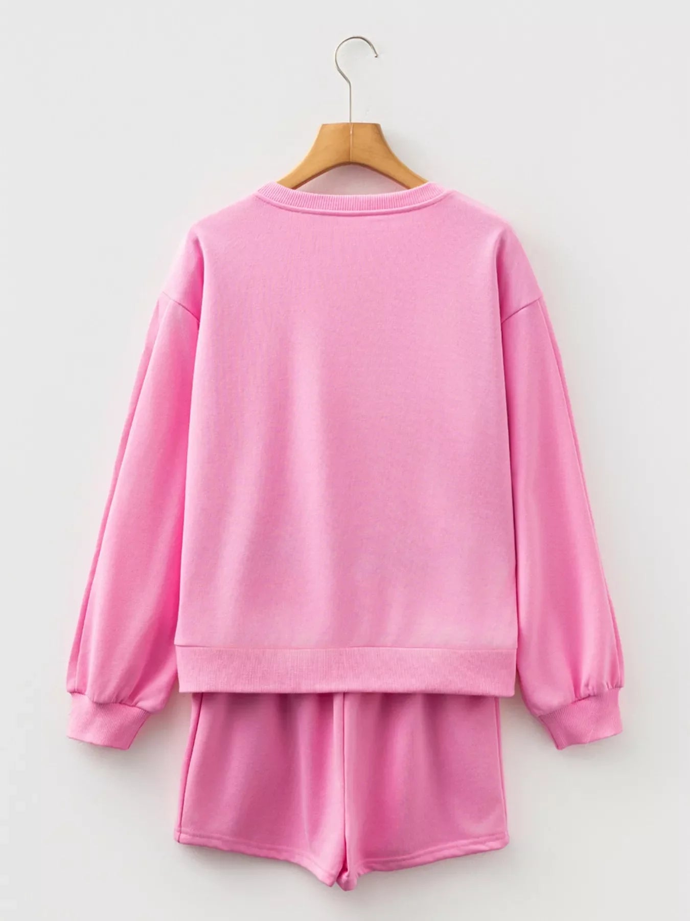 Ensemble Sweatshirt et Shorts avec Broderie en Nœud