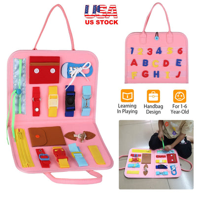 Kids Busy Board - Montessori Educational Activity Toy