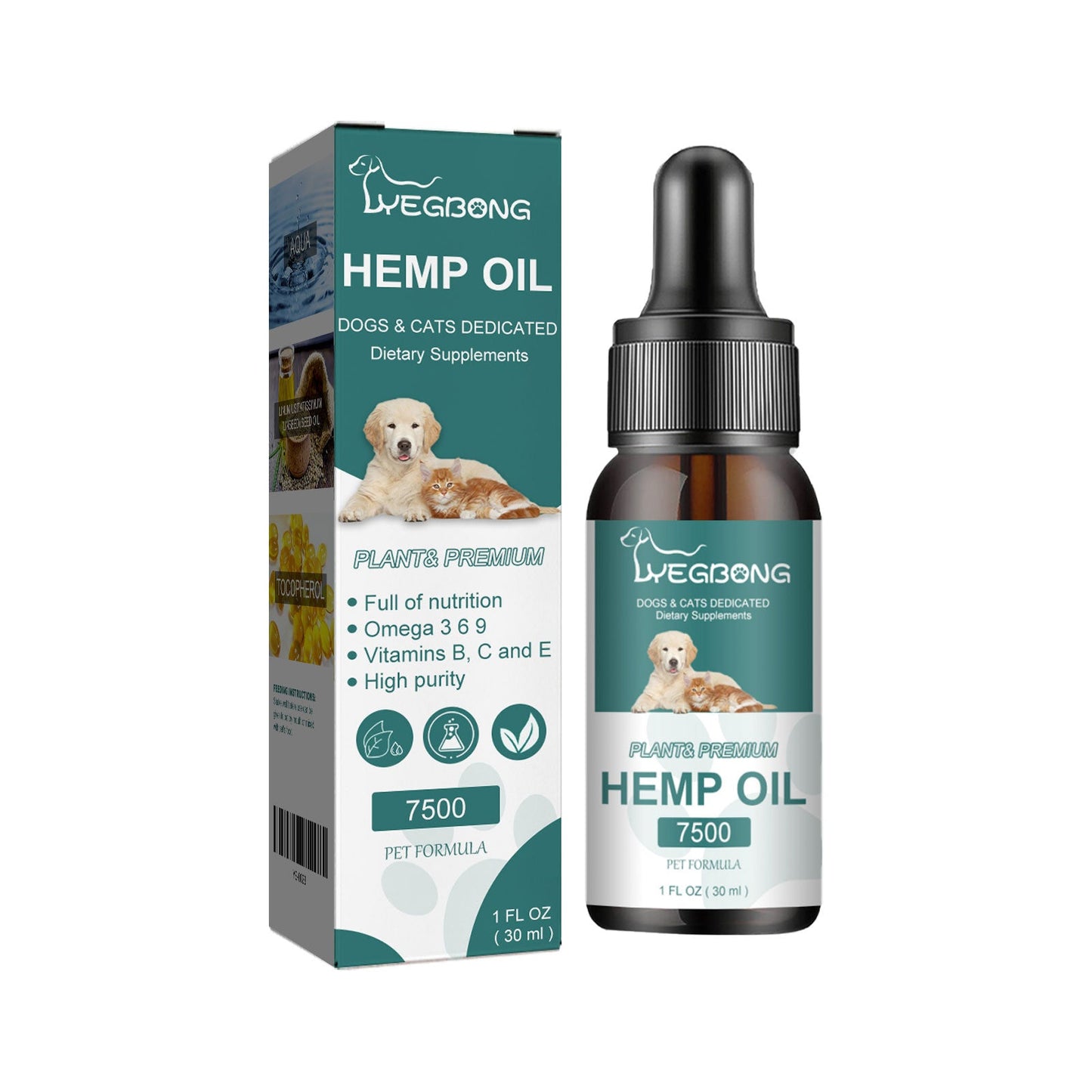 Huile de soin premium pour animaux de compagnie - Huile de massage hydratante