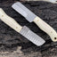 Premium Bull Cutter Knife - 8.25-Inch Full Tang Blade with Bone Handle & Leather Sheath - Korvel