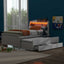 Cama Plataforma Elegante de Tamaño Twin con Almacenamiento y Cabecera LED
