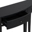 U-Style Distinctive Features of Pine Veneer Console Table with Vertical Stripe Drawer Fronts and Four Legs - Korvel