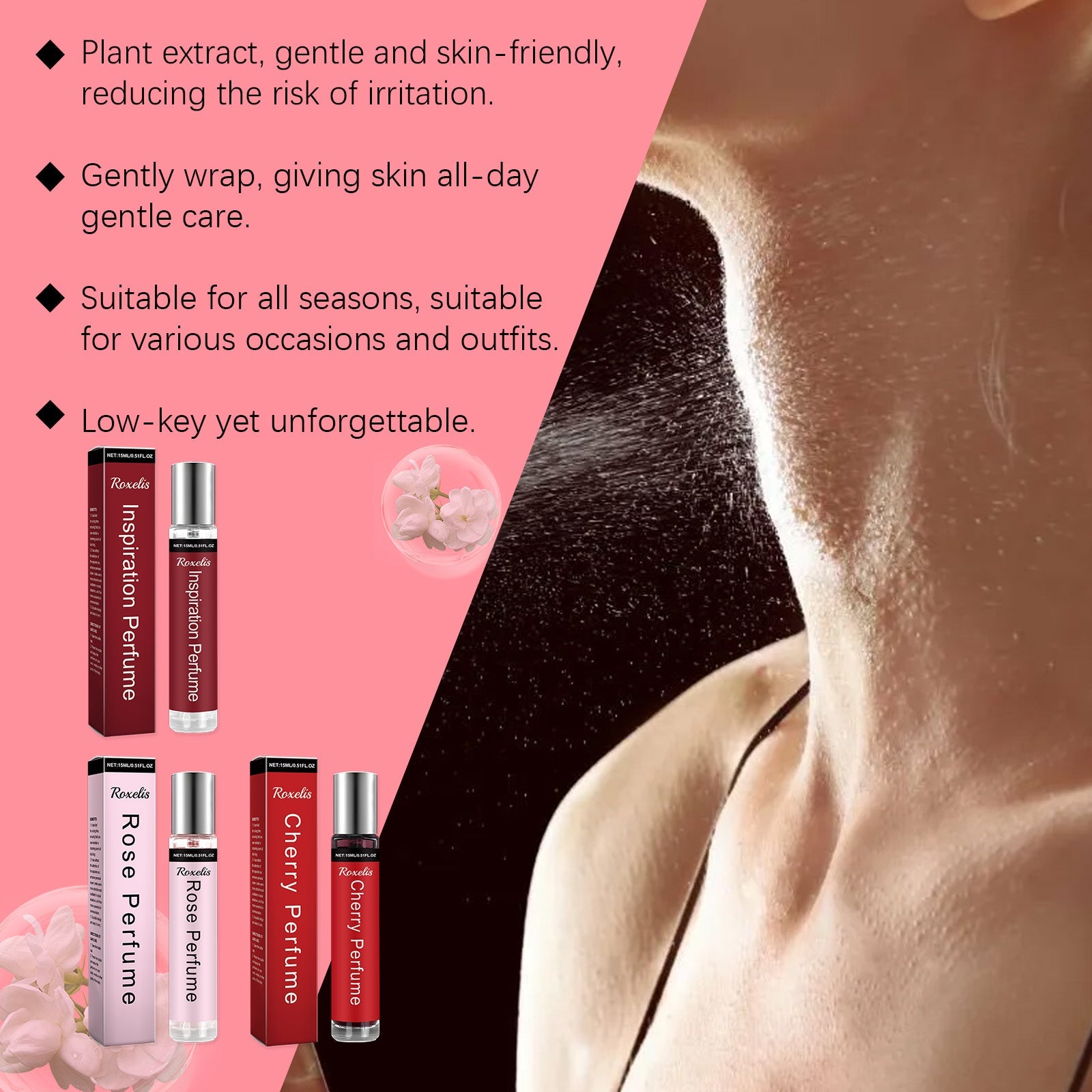 Inspiration Rouge Perfume Series Fresh Light Fragrance Flower Fruit Wood Charm Stay Fragrance Dating Atmosphere Perfume - Korvel