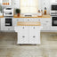 Elegant Kitchen Island Cart with Storage and Locking Wheels