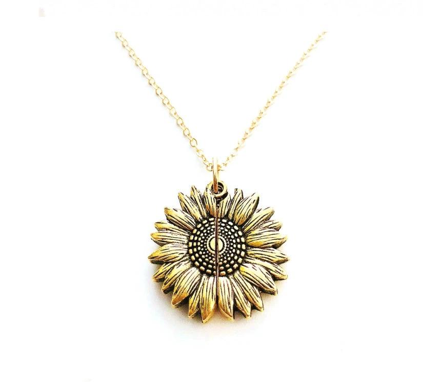 Collar de Letras Dobles Girasol