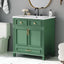30 inch uncovered bathroom vanity with soft closed door, limited to solid wood frame bathroom storage cabinet green - Korvel